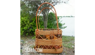 bali hand woven straw tote bag grass ata full handmade ethnic